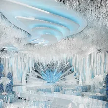 3 шт./лот искусственный смог цветок Моделирование ветка пластик цветочный шелк разбивание травы DIY Свадебные украшения Холдинг домашний декор