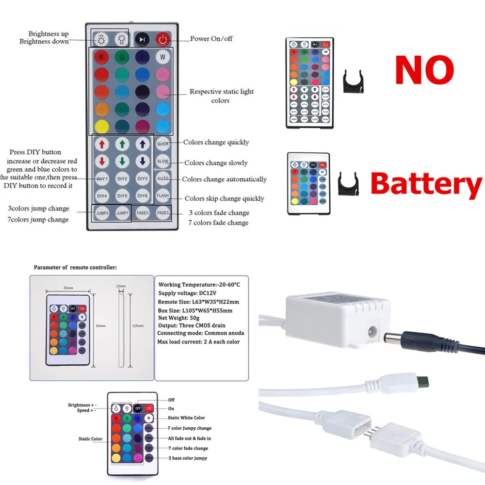 Лента светодиодная Гибкая RGB SMD 2835 5/10/15 м 12 в пост. Тока 60