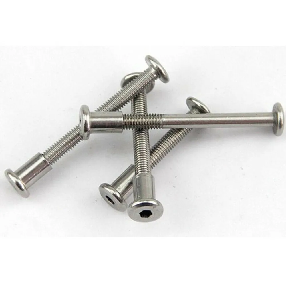 

304 Stainless Steel Flat End Hexagonal Furniture Composite Connection Bolts 20pcs