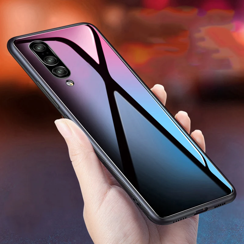 Chyi стекло чехол для samsung galaxy A7 A8 A9 2018 Чехол Мягкий силиконовый задняя крышка j8 j6 j4