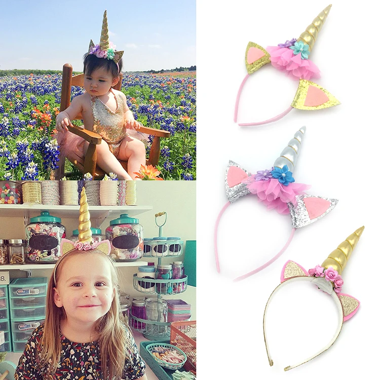 

Unicorn Headband unicorn birthday Party decoration Event Happy Decors for Kids Decor Festival Party Supplies Baby Shower