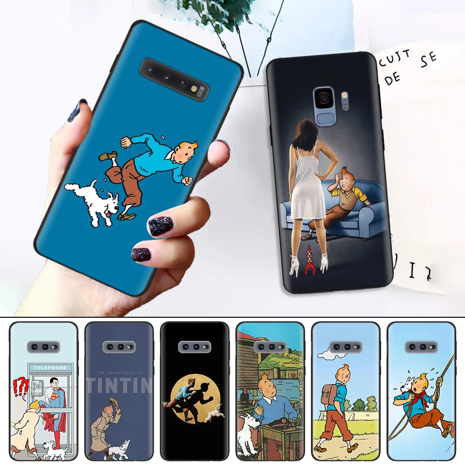 

Phone Pattern for Samsung Galaxy S8 S9 S10 S10e S10 Plus M20 S6 S6edge S7 S7edge Silicone Soft Case The Adventures of Tintin