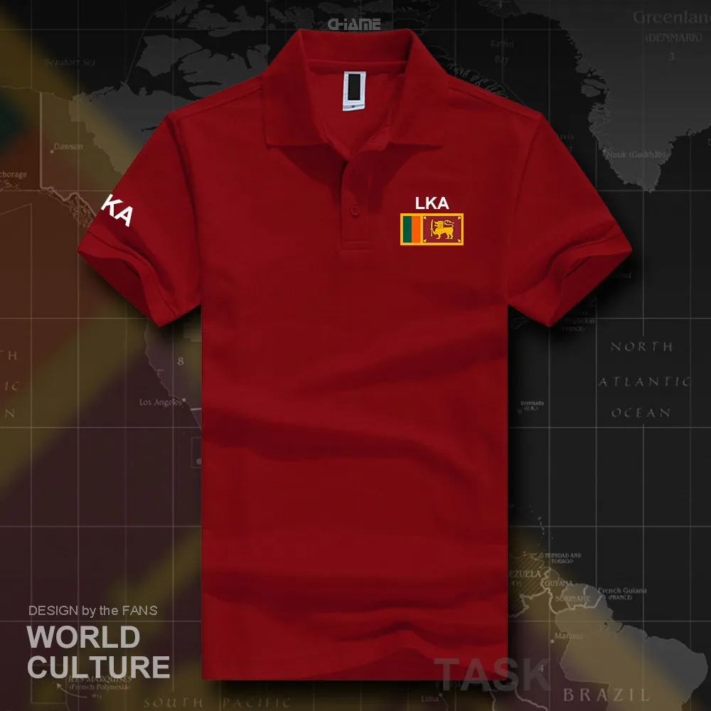 

Sri Lanka Lankan polo shirts men short sleeve white brands printed for country 2017 cotton nation team flag new LKA Ceylon