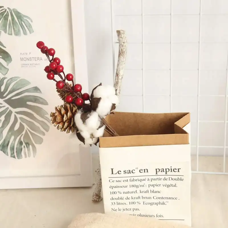 Naturally Dried Cotton Stalks Artificial Farm Filling Flowers