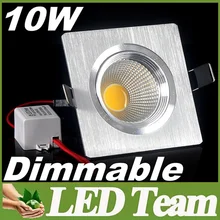 Природа Белый 4000 К Cob Квадратные Светильники Теплый Белый/Холодный Белый серебро Оболочки 10 Вт Люменов AC 90-260 В CE& ROHS UL, CUL SAA