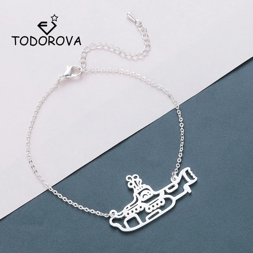 

Todorova Stainless Steel Submarine Bracelets for Women Everyday Jewellery Sea Navy Submarine Charm Bracelet Femme Party Gift