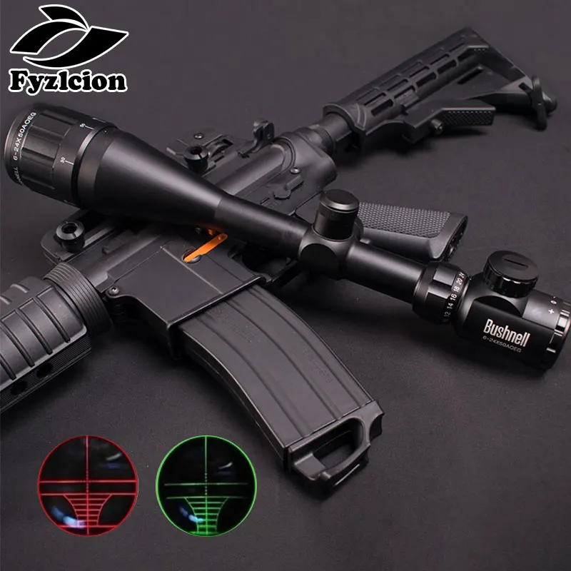 

Hunting Rifle scope 6-24X50AOEG Rifle Scope Adjustable Red Green Illuminated Rangefinder Reticle Riflescopes