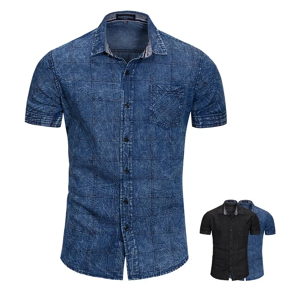 100 Cotton Brand Clothes Shirts Business Denim T Shirtin Casual