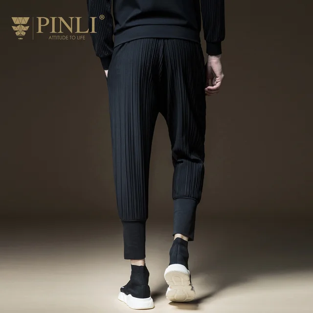 2018 Jogger Pinli New Arrival Fashion Midweight Mid Products Made In The Autumn Of Men’s Slim Fold Upon Nine Pants B173117081
