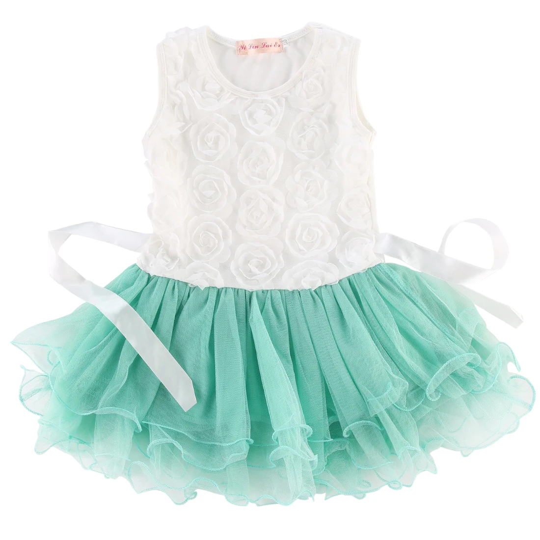 baby Girls Rose Flower Princess Birthday Wedding font b Dress b font for age 2 7