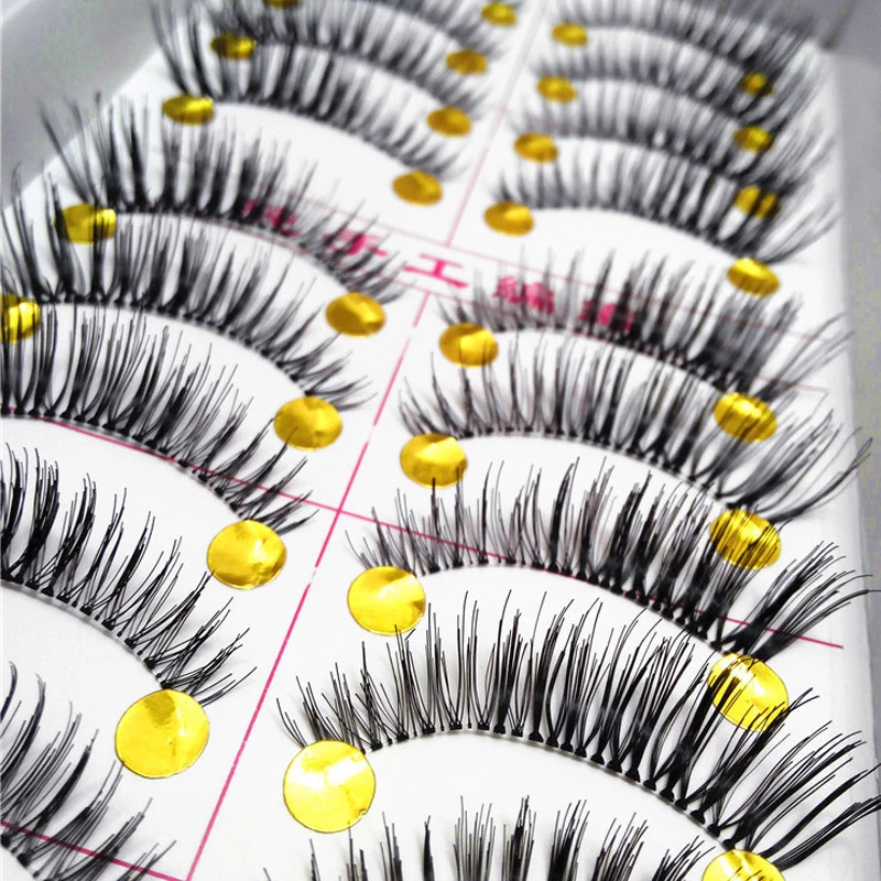 

Free Shipping 10Pair/Lot Thick False Eyelashes Mink Eyelash Lashes Voluminous Makeup