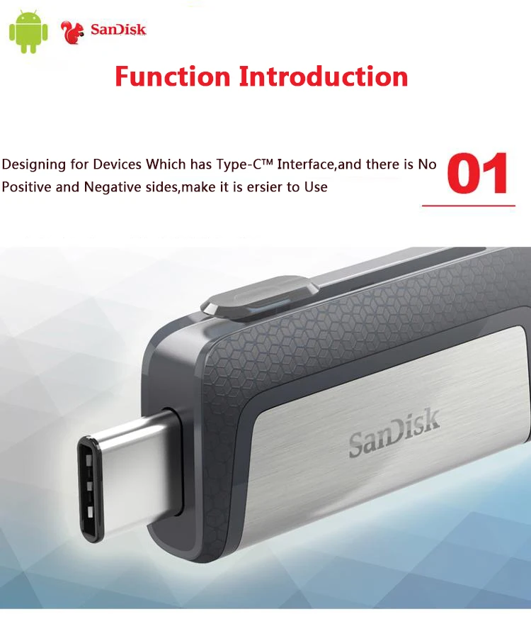 SanDisk 150 м/с TYPE-C USB3.1 двойной интерфейс OTG флэш-диск Экстремальный Многофункциональный накопитель 32 Гб 64 Гб 128 ГБ 256 Гб карта памяти