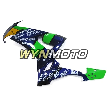 Синий зеленый полный abs инъекций Обтекатели для Kawasaki ZX-10R ZX10R 2008 2009 2010 мотоциклов обтекателя Наборы капоты