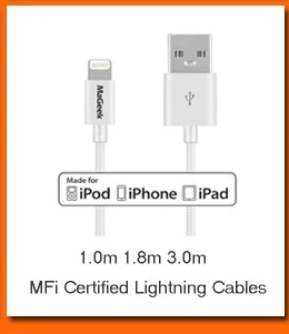 MaGeek [3-Pack] 1 м кабели для мобильных телефонов сертифицированные MFi кабели Lightning-USB для iPhone Xs Max X 8 7 6 5 iPad Air iOS 11 10