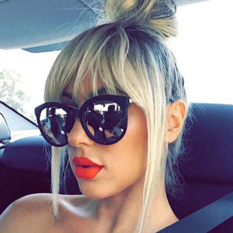 

2018 Trendy Vintage Sunglasses Women Men UV400 Black Mirror Coating Sun Glasses Retro Hipster Goggles Oculos de sol