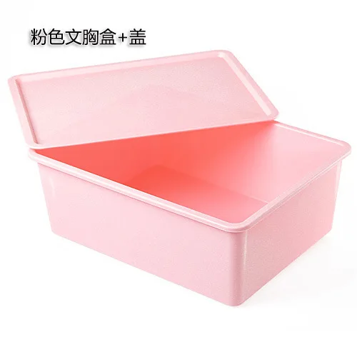 Коробка для хранения нижнего белья, плотный пластиковый бюстгальтер, нижнее белье, носки, коробка для хранения 3 - Цвет: Pink bra box  cover