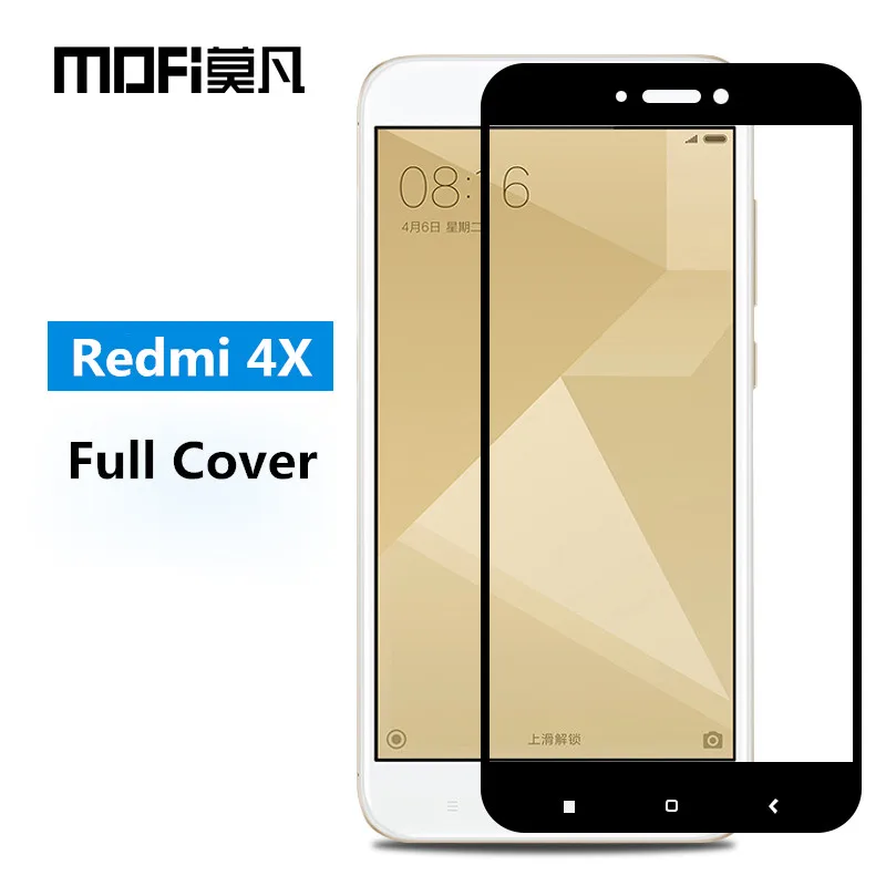 Xiaomi redmi 4x Стекло MOFi оригинальный защита для экрана полное покрытие закаленное