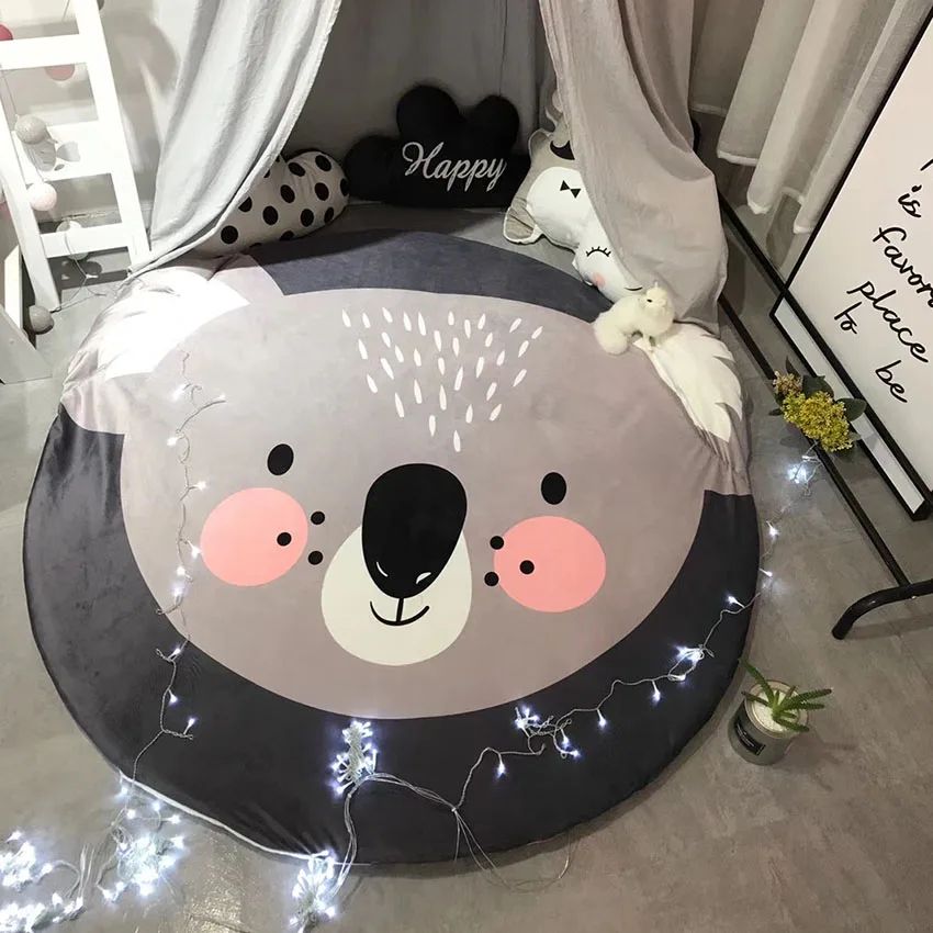 

Infant Shining Playmat Baby Round Puzzle Game Blanket Outdoor Pad Room Mat Ins Play Mat 150cm Thickness Machine Washable