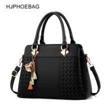 HJPHOEBAG модная женская сумка с кисточками из искусственной кожи, Сумка с вышивкой, сумки через плечо, женская сумка на плечо, простой стиль, bolsa YC206