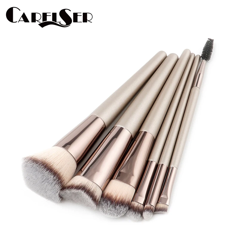 6pcs makeup brush high end champagne gold foundation brush eye shadow