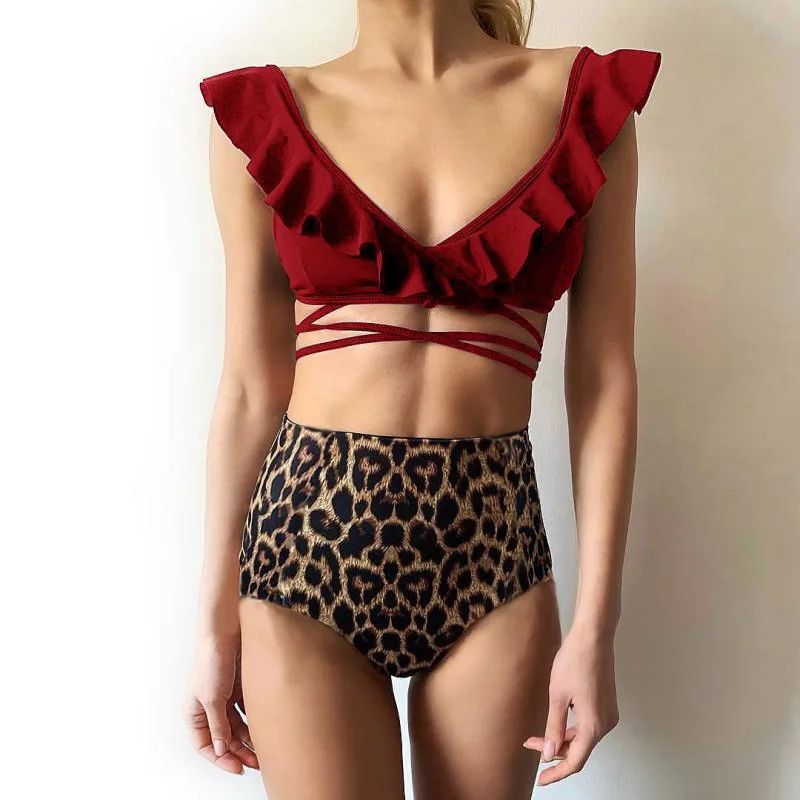 

Bikini Swimwear Women Swimsuit 2019 Leopard Brazilian Bikini Set Push Up Bathing Suit Female Summer Beach Wear Biquini