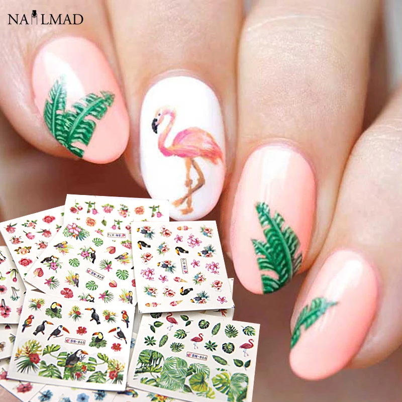 

12Sheets Cheese Plant Nail Water Decals Tropical Leaf Nail Stickers Botanical Leaves Gardening Nail Art Transfer Sticker Decals