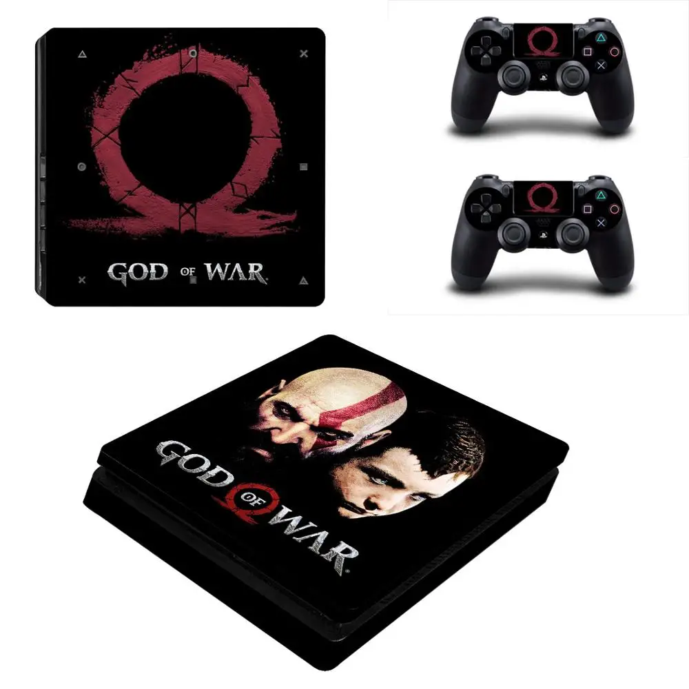 God Of War PS4 тонкая наклейка для sony Play station 4 SLIM консоли контроллеры виниловые наклейки протектор чехол для игры - Цвет: YSP4S-2242