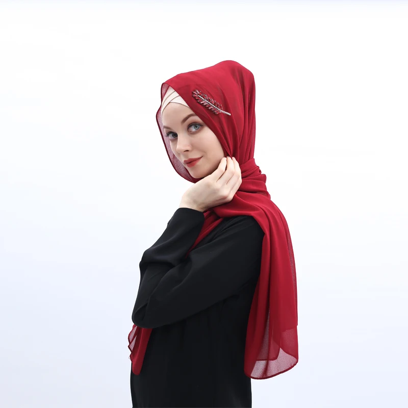 Женский головной платок шифоновая абайя Hijab мусульманский тюрбан Hijabs Абая для