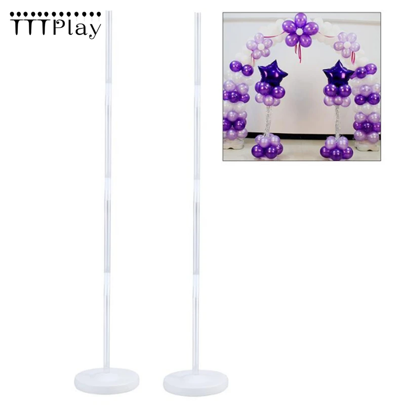 

2pcs/lot Balloon Column Stand Kits Arch Stand with Frame Base and Pole for Wedding Birthday Festival Party Decoration Supplies