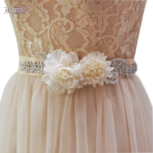 Women S S251 Handmade Beautiful Flowers Wedding Evening Dress Sash Women S S251 Handmade Beautiful Flowers Wedding Evening Dress Sash Belts Bridal Bride Belt Sashes For The