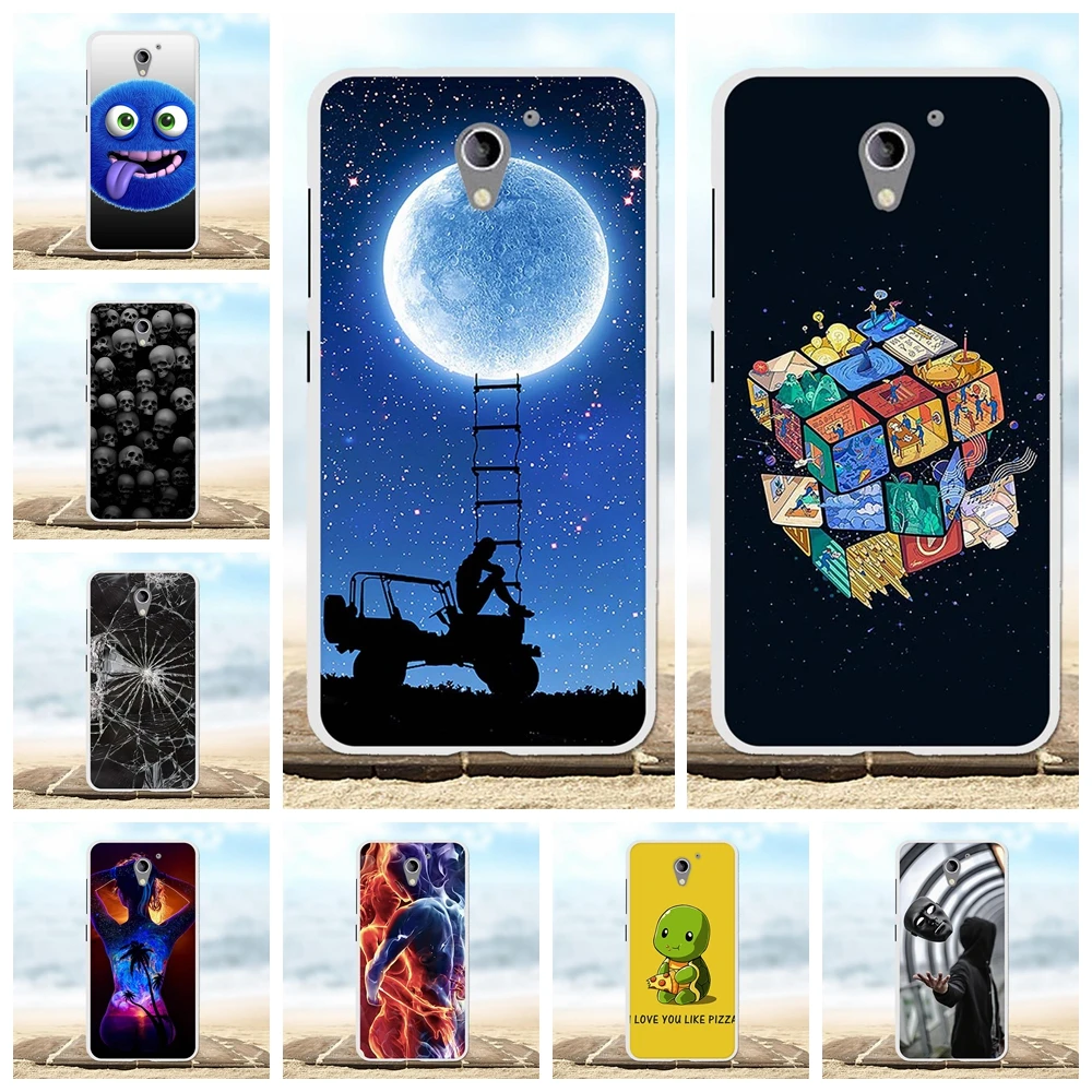 

For ZTE Blade A510 Case Ultra-slim Soft TPU Silicone For ZTE Blade A510 Cover Moon Patterned For ZTE Blade A510 Shell Bumper