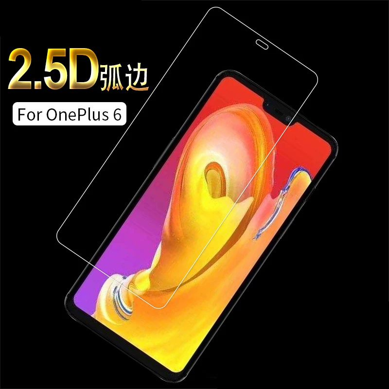 Закаленное стекло 2.5D для Oneplus 6 защитная пленка 9H Взрывозащищенная ЖК экрана