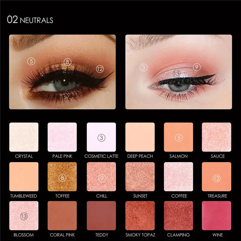 Тени для глаз focallure shade palette'sweet as honey Glitter Shimmer matte Eye shadow Профессиональный Макияж Палитра теней - Цвет: 2