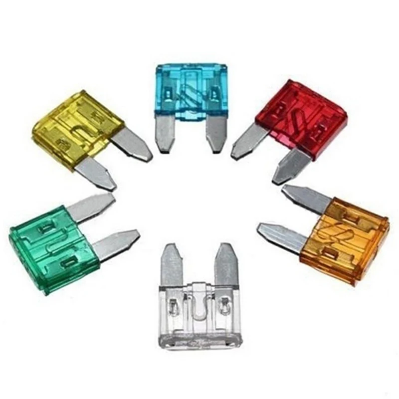 60Pcs Profile Small Size Mini Blade Fuse Assortment Set ...