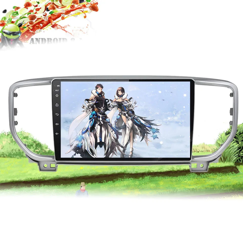 Top android 9.0 Octa Core car dvd player for KIA sportage 2018 2019 KX5 gps navigation 1 din car stereo head unit 4