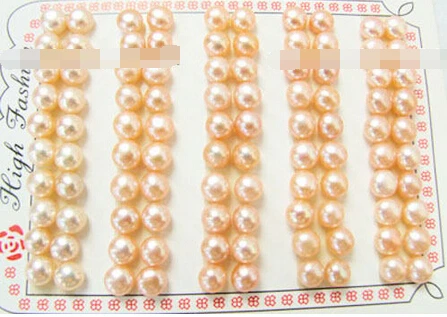 

free shippinbg 12826 5 pair pink flatback freshwater pearl earring half drilled loose bead