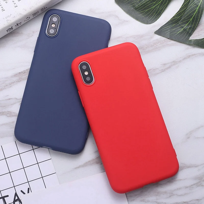 

Anti-fall Silicone Soft Shell Mobile Phone Case Colorful Candy Case For XSMAX XR