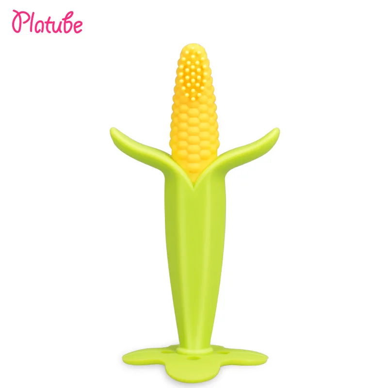 

Platube Cute 4M+ Baby Teether Infant Silicone Cartoon Shape Baby Teething Toys Baby Dental Care Toothbrush Teeth Training