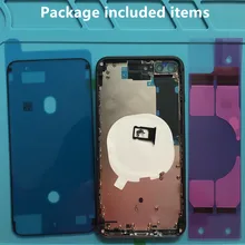Высокое качество Запасные части для iPhone 8 8 Plus задний корпус средняя рамка и Задняя стеклянная крышка с небольшими частями