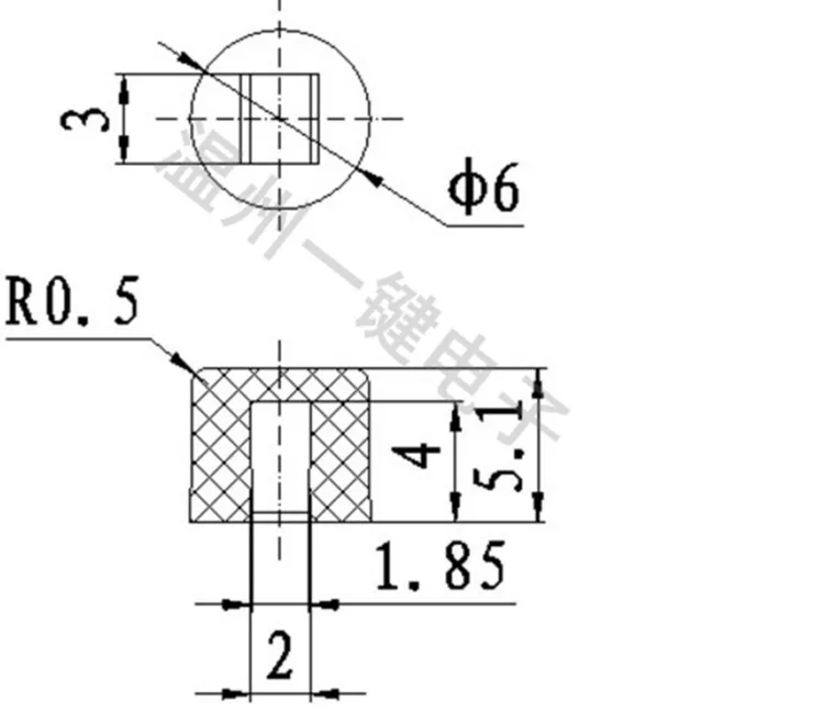 30 шт. A28 ключ крышка 6X5 самоблокирующаяся шляпа переключатель самоблокирующийся 8*8/красный и черный серый с 7*7/8*8/8. 5*8