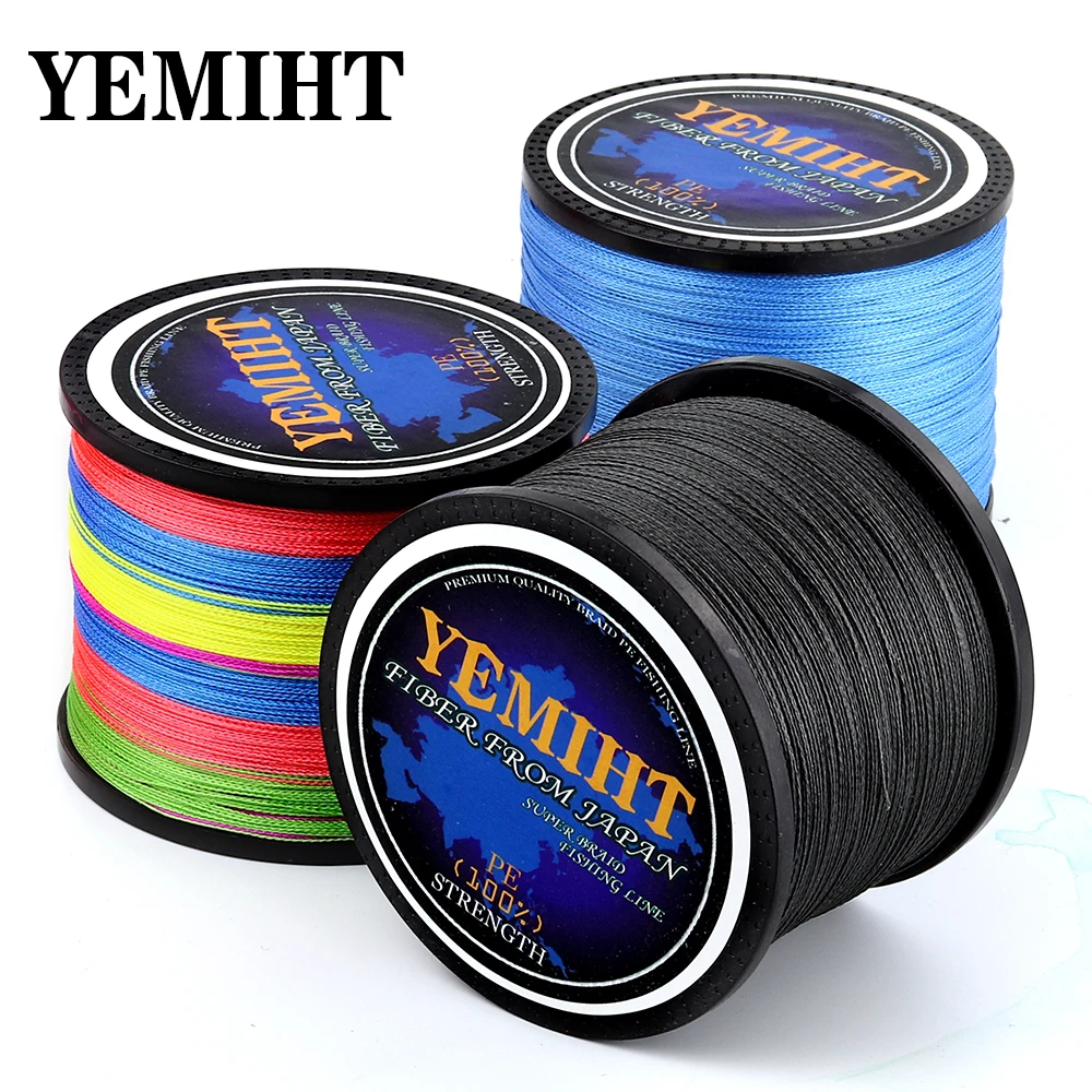 

YEMIHT 300M 500M 1000M 4 Strands Multifilament PE Braided Fishing Line Wire for Saltwater Freshwater Fishing