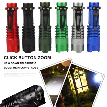 

Zoomable Emergent Lamp Tactical Military Outdoor Sporting Hiking Camping Flashlight 1000LM 5W Portable 3 Modes Aluminum Alloy