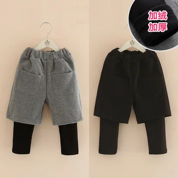 

Baby Leggings 2018 Winter Clothes New Girls' Children's Clothing Children's Plus Velvet Padded Trousers Skirt Pants