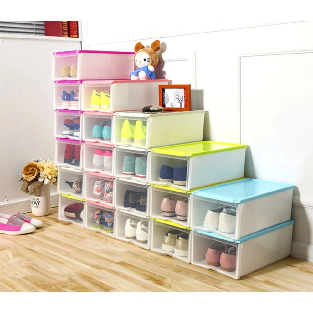 1Pcs Shoe Storage Box Case Transparent Plastic Storage Box