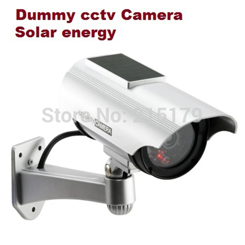 

Solar energy Fake Dummy cctv Camera With Bliking LED IR Fake CCTV Camera Outdoor LED Lights dummy camera or warning sticker