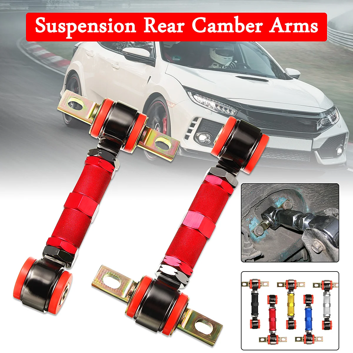 1pair Adjustable Racing Rear Suspension Camber