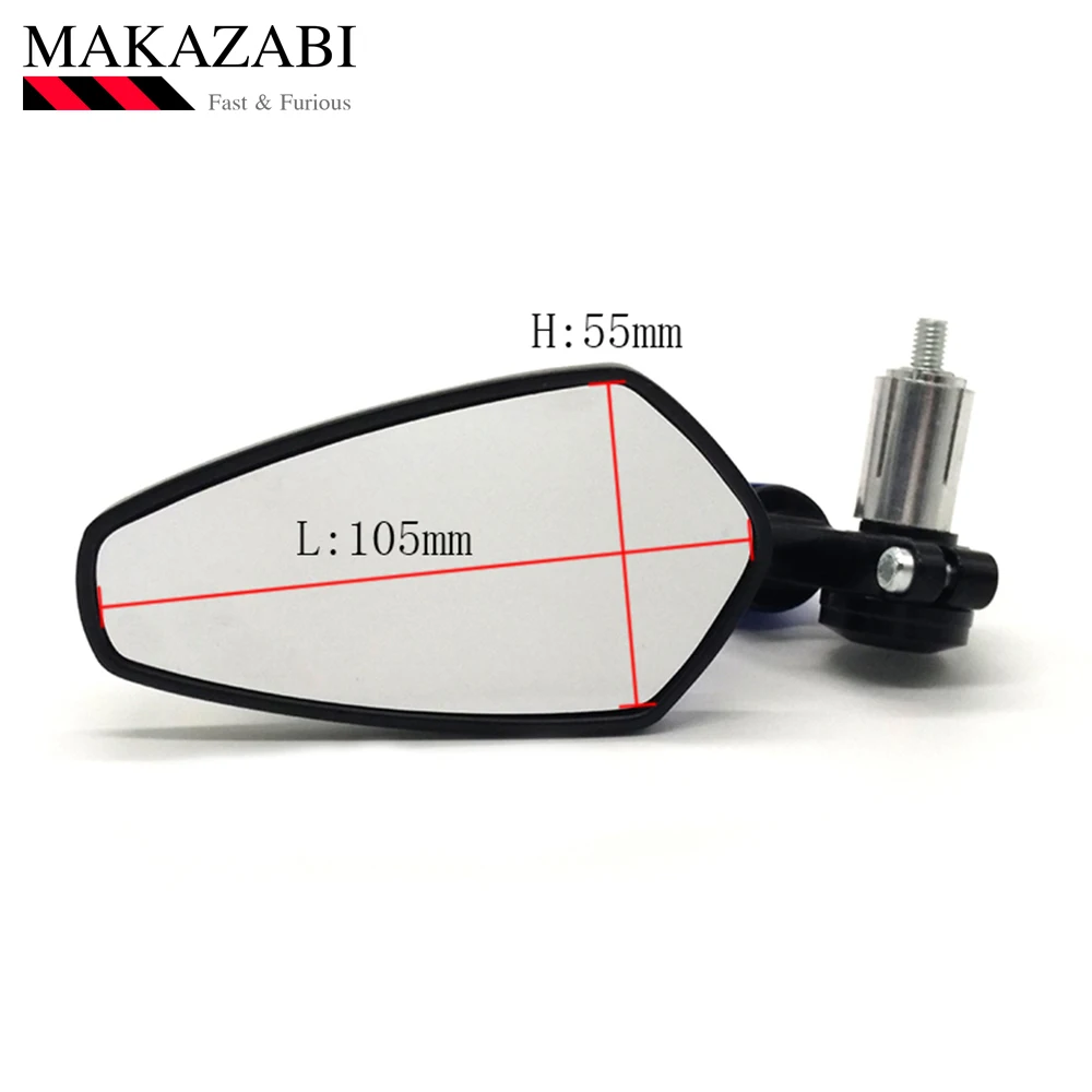 Motocicleta de Alumínio Câmera de Visão 1 Par Espelho da 7 e 8 22mm Motorbike Bicicleta Guiador Bar End Side Espelho Retrovisor Universal Traseira Espelhos 5 Moto rcycle acessórios espelho retrovisor 78 22mm