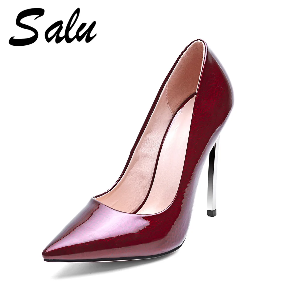 

Salu New Fashion Women Shoes Platform Pointed Toe All Match high Heel party Ladies Pumps Size 34-43