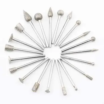 

5Pcs Super-Thin Diamond Grinding Needle Bit Mounted Point Carving Tools Shank 3 mm Gemstone Jewelry