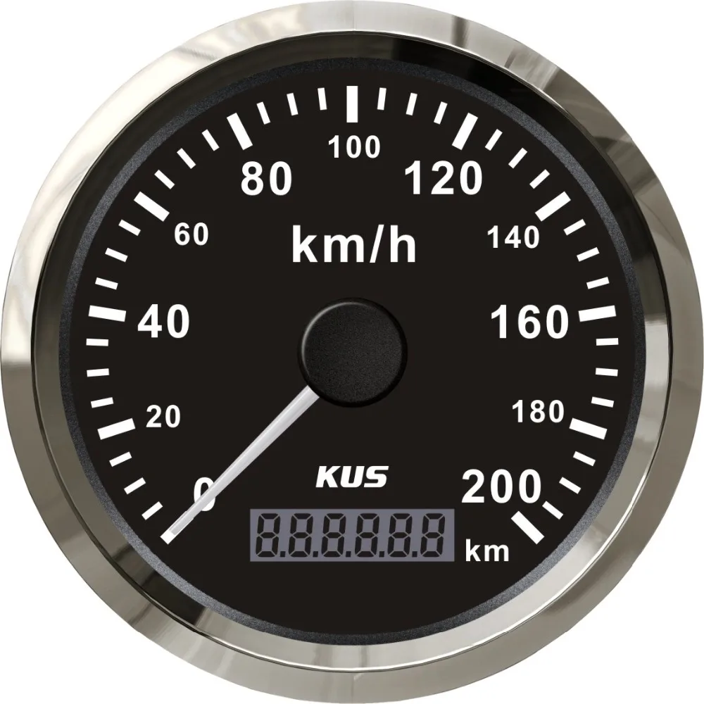 Пробный KUS 85 мм Спидометр прибор для измерения скорости 200 км/ч 12 В/24 В для автомобиля грузовика нормальный импульсный